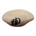 画像9: THE H.W.DOG&CO 　Leather wappen Fluffy BERET Beige  YellowGold  Black