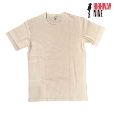 画像1: HIGHWAY NINE　ハイウェイナイン　C-NECK RIB　S/S　Tee　WHITE