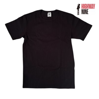 画像1: HIGHWAY NINE　ハイウェイナイン　C-NECK RIB　S/S　Tee　BLACK