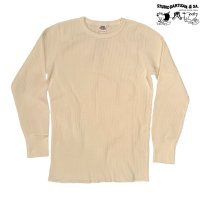 STUDO D' ARTISAN　 ステュディオ.ダ.ルチザン　HEAVY THERMAL CREW  L/S T-SHIRT  WHITE