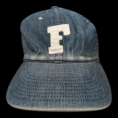 画像2: FULL COUNT フルカウント　6PANEL DENIM F BASEBALL CAP　VINTAGE WASH