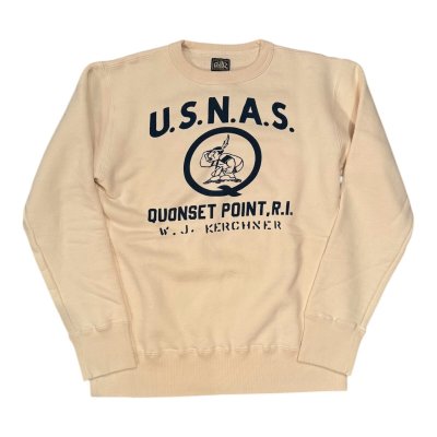 画像1: GUNZ ガンズ 　プリントスウェット U.S.N.A.S　NATURAL