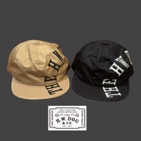 THE H.W.DOG&CO BIG LOGO SKATE CAP   Beige    Black