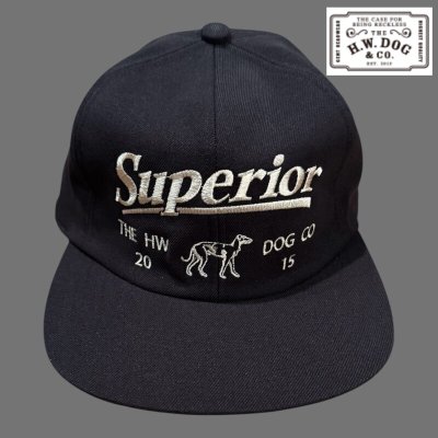 画像1: THE H.W.DOG&CO SUPERIOR LOGO BASEBALL CAP NAVY ネイビー