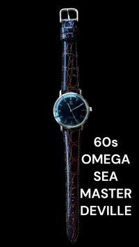VINTAGE　OMEGA　SEA MASTER　DEVILLE　ブラウン文字盤　腕時計