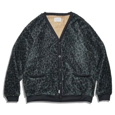 画像1: Sugar & Co.  シュガーアンドカンパニーmilitary lerpard cardigan KHKAI　カーキ