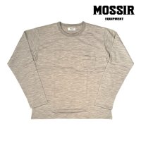 MOSSIR モシール   Den　ロングスリーブポケットTEE 　LIGHT GRAY