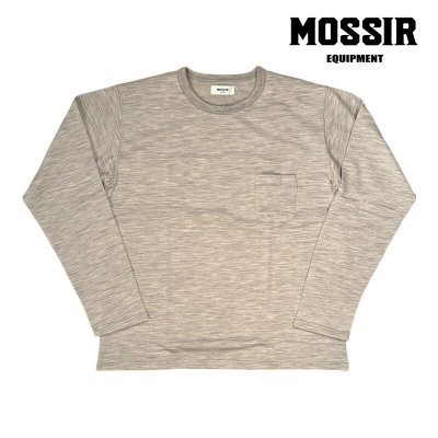 画像1: MOSSIR モシール   Den　ロングスリーブポケットTEE 　LIGHT GRAY