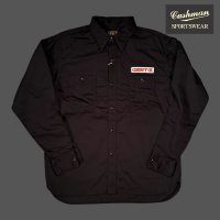 CUSHMAN  クッシュマンCOTTN SATIN WORK SHIRT　ブラック