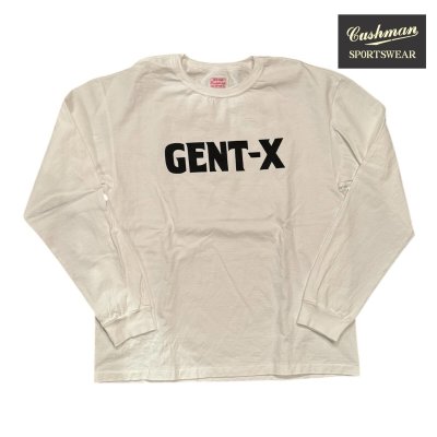 画像1: CUSHMAN  クッシュマンCOTTN GENT-X　L/S　TEE　ホワイト