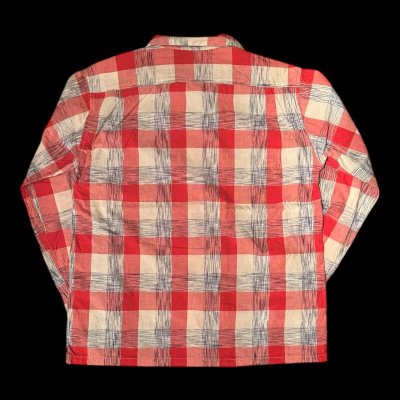 画像2: CUSHMAN 　クッシュマン　KASURI OPEN COLLAR SHIRTS  RED