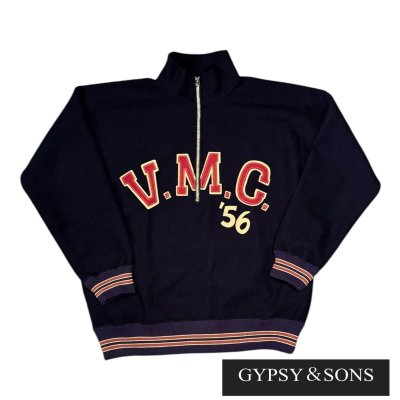 画像1: GYPSY＆SONS　CHEER HALF JERSEY   NAVY ネイビー