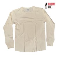 HIGHWAY NINE　ハイウェイナイン　C-NECK ハニカムサーマルL/S　Tee　NATURAL　ナチュラル