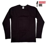 HIGHWAY NINE　ハイウェイナイン　C-NECK RIB　L/S　Tee　ＢＬＡＣＫ　ブラック