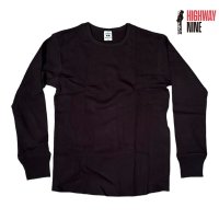 HIGHWAY NINE　ハイウェイナイン　C-NECK ハニカムサーマルL/S　Tee　ＢＬＡＣＫ　ブラック