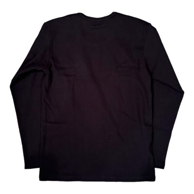 画像2: HIGHWAY NINE　ハイウェイナイン　U-NECK RIB　L/S　Tee　ＢＬＡＣＫ　ブラック