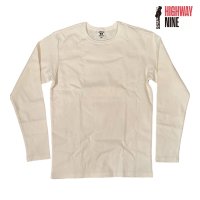 HIGHWAY NINE　ハイウェイナイン　C-NECK RIB　L/S　Tee　WHITE