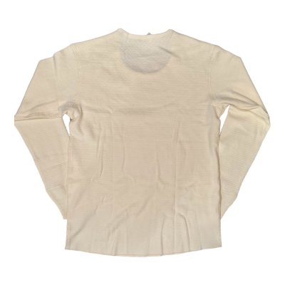 画像2: HIGHWAY NINE　ハイウェイナイン　U-NECK ハニカムサーマルL/S　Tee　NATURAL　ナチュラル