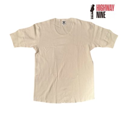 画像1: HIGHWAY NINE　ハイウェイナイン　U-NECK ハニカムサーマルS/S　Tee　NATURAL　ナチュラル