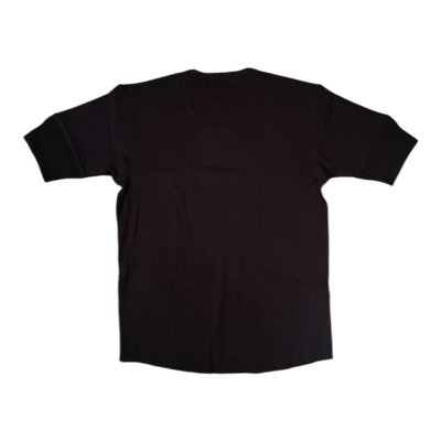 画像2: HIGHWAY NINE　ハイウェイナイン　U-NECK ハニカムサーマルS/S　Tee　BLACKブラック