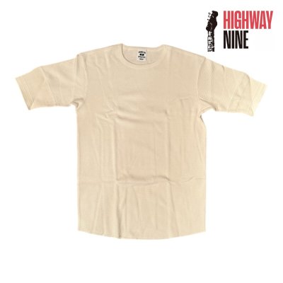 画像1: HIGHWAY NINE　ハイウェイナイン　C-NECK ハニカムサーマルS/S　Tee　NATURAL　ナチュラル