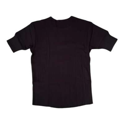 画像2: HIGHWAY NINE　ハイウェイナイン　C-NECK ハニカムサーマルS/S　Tee　BLACK ブラック