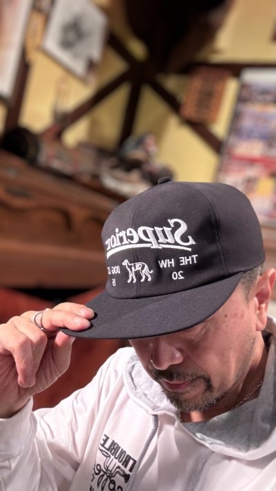 画像2: THE H.W.DOG&CO SUPERIOR LOGO BASEBALL CAP BLACK　ブラック