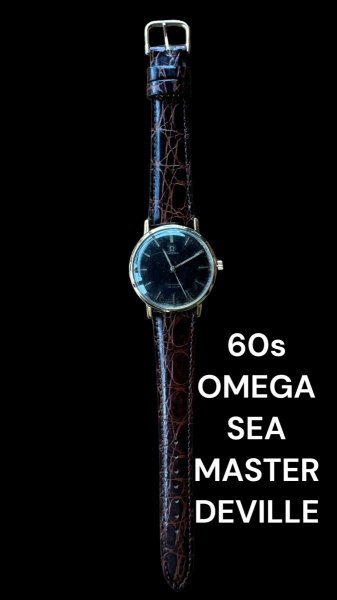 画像1: VINTAGE　OMEGA　SEA MASTER　DEVILLE　ブラウン文字盤　腕時計 (1)