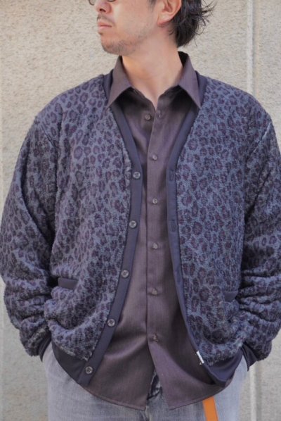 画像2: Sugar & Co.  シュガーアンドカンパニーmilitary lerpard cardigan KHKAI　カーキ