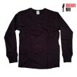 画像1: HIGHWAY NINE　ハイウェイナイン　C-NECK ハニカムサーマルL/S　Tee　ＢＬＡＣＫ　ブラック (1)