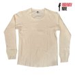 画像1: HIGHWAY NINE　ハイウェイナイン　U-NECK ハニカムサーマルL/S　Tee　NATURAL　ナチュラル (1)