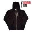 画像1: HIGHWAY NINE　ハイウェイナイン　9oz 裏起毛　ZIP P.K　BLACK (1)