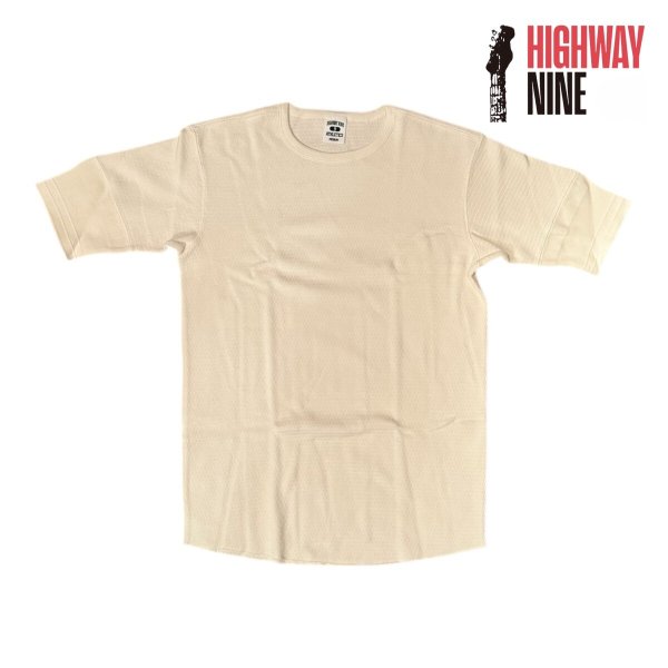 画像1: HIGHWAY NINE　ハイウェイナイン　C-NECK ハニカムサーマルS/S　Tee　NATURAL　ナチュラル (1)